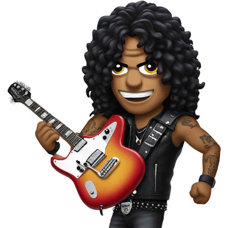 Slash playing fender jaguar guitar emoji