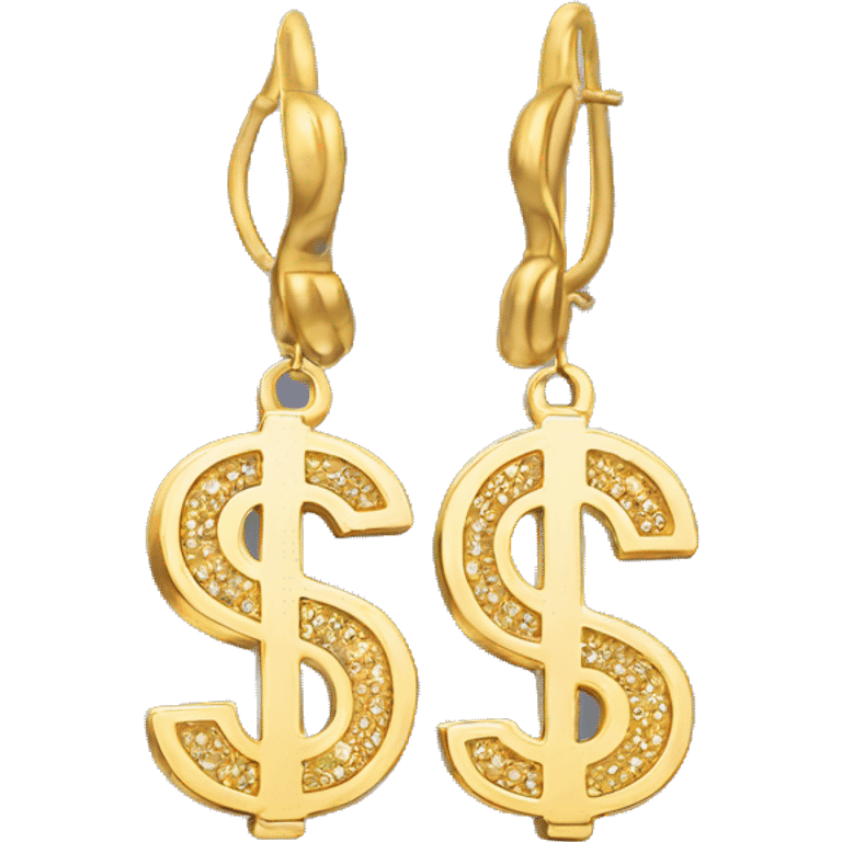 dollar shaped earring emoji