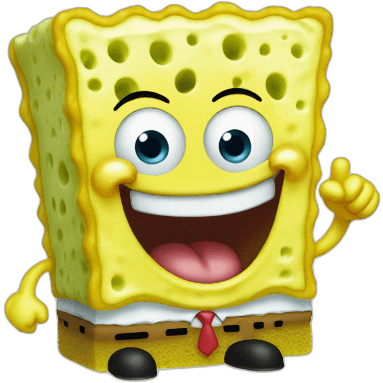 sponge bob with thumbs up emoji