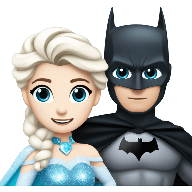 Batman with elsa frozen emoji