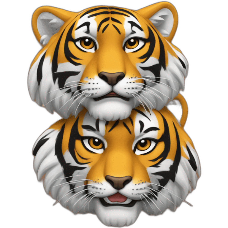 Deux tigres qui s’embrassent emoji