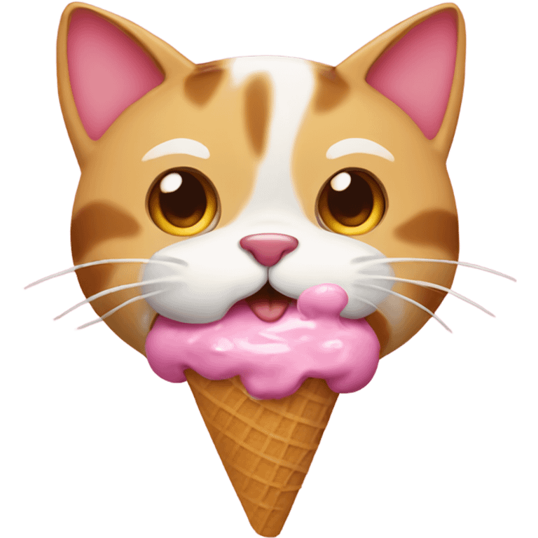 Cat eating ice cream  emoji