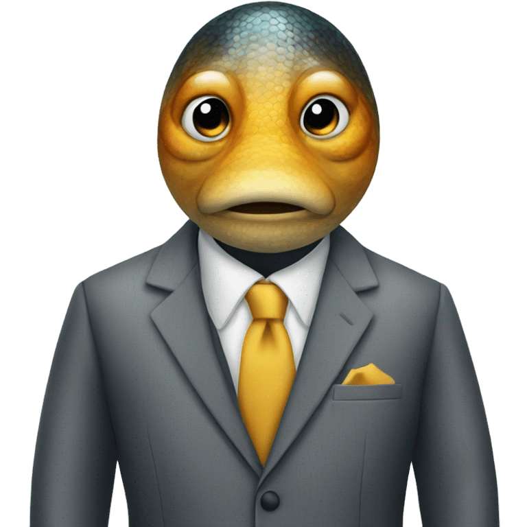 Fish in a suit emoji