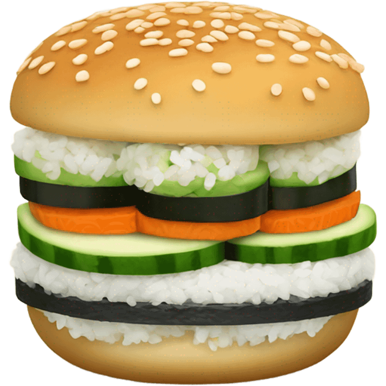 Sushi burger with rice buns emoji