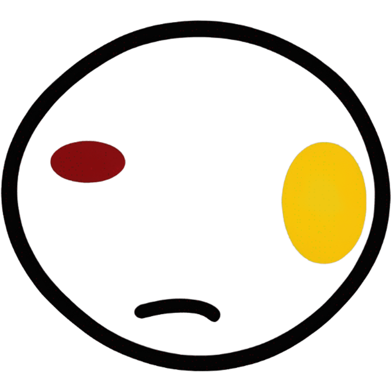 a black and red rectangle with a medium-sized yellow circle in the middle emoji