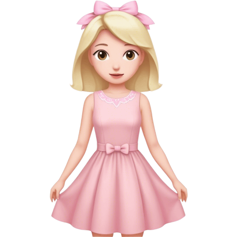 pastel pink spring dress emoji