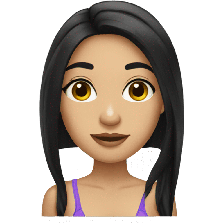 mexican girl long black hair swimming emoji