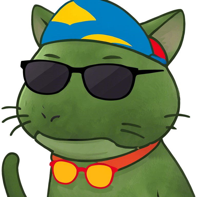 Cat with sunglasses emoji