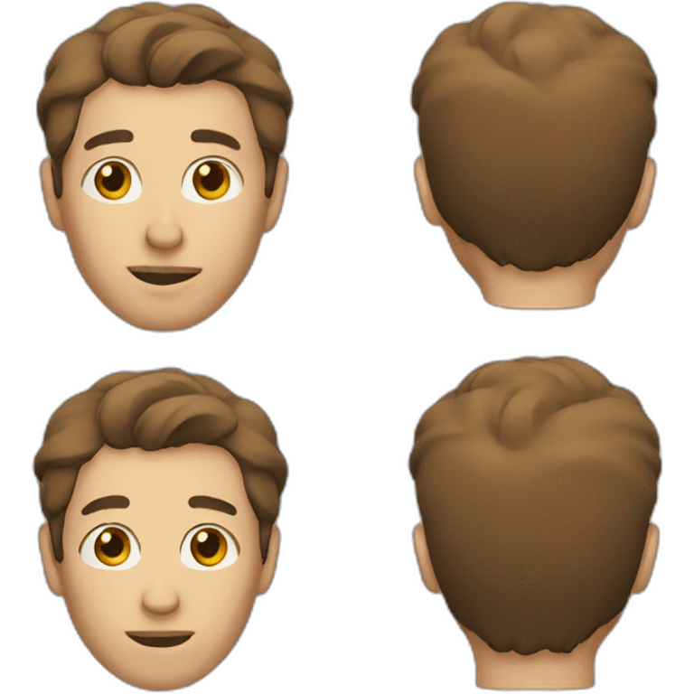 man, short, brown hair emoji