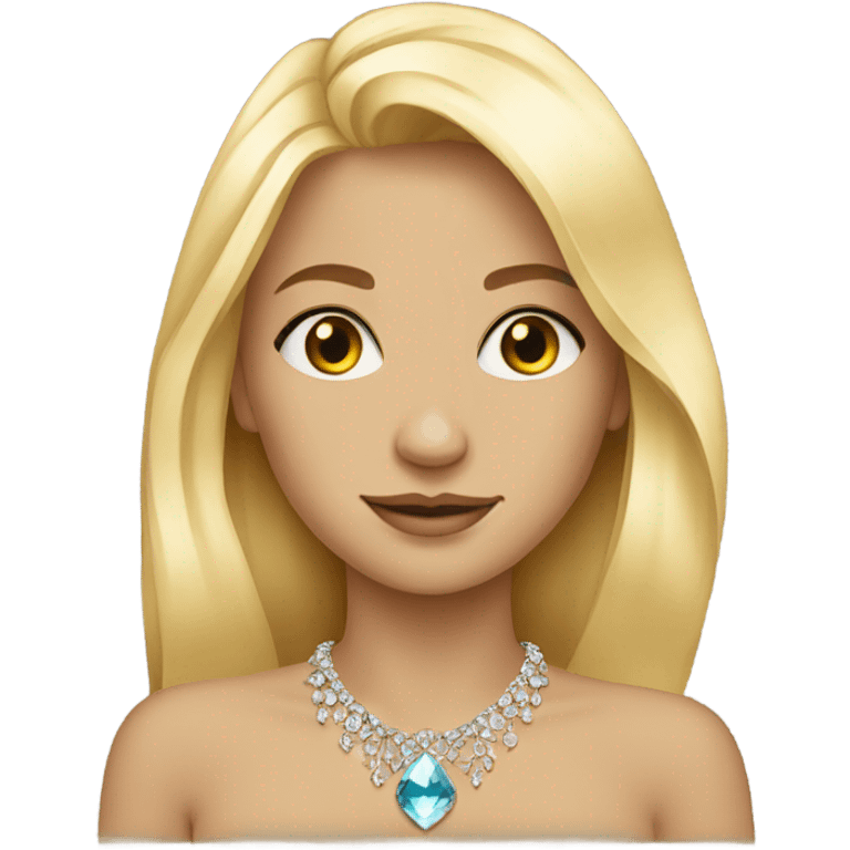 blonde girl with jewelry emoji