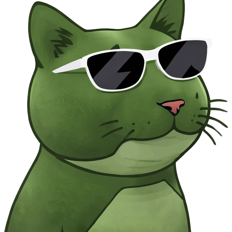 Cat with sunglasses emoji