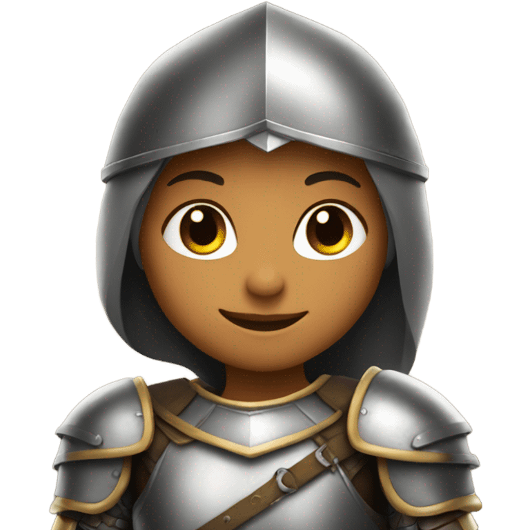 smiling girl in armor emoji