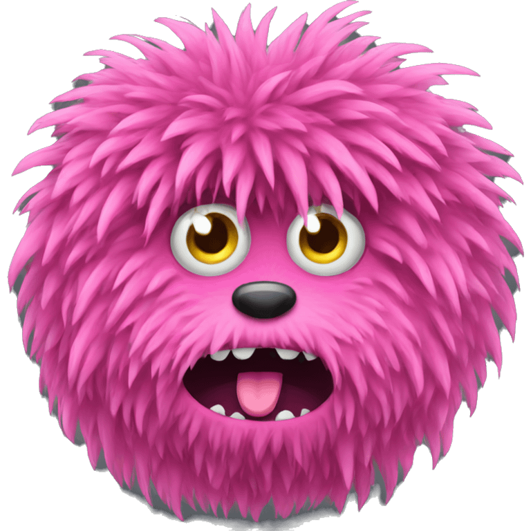 pink hairy monster emoji