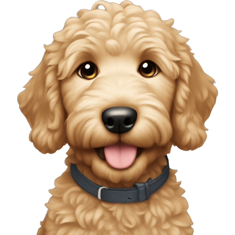 golden doodle puppy  emoji