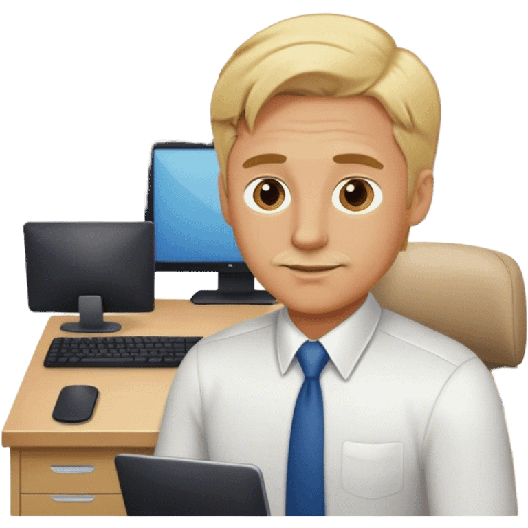 dad with blond office  emoji