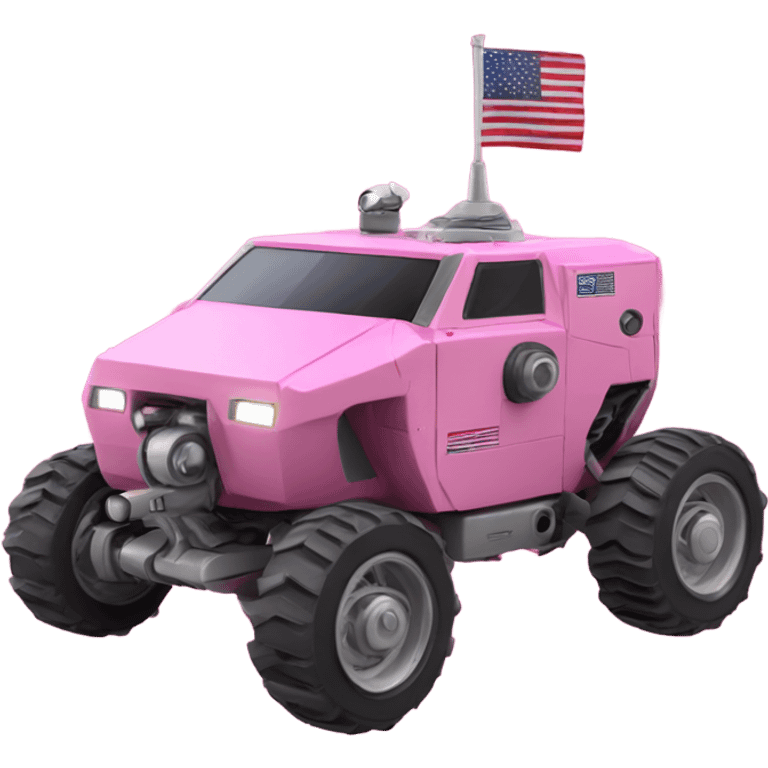 moon rover in strong pink color emoji