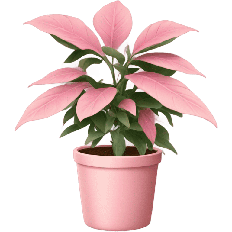 Pink plant in pale pink pot emoji