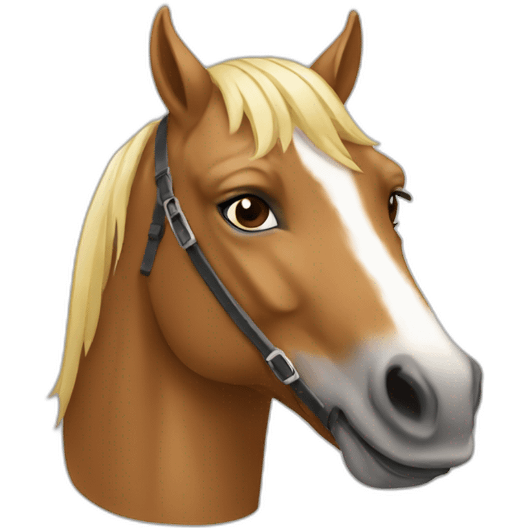 Cheval sur chat emoji