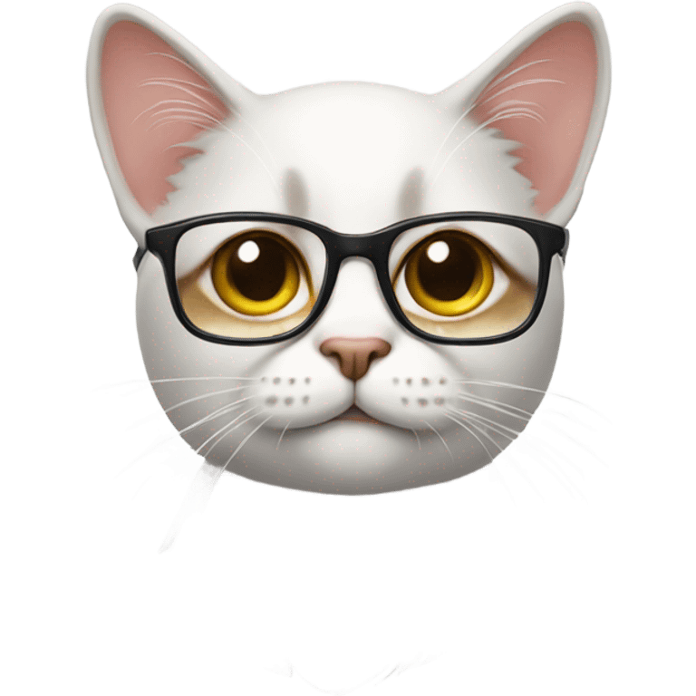 cat wearing glasses emoji