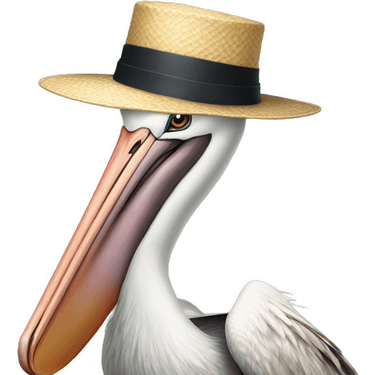 Pelican with hat  emoji