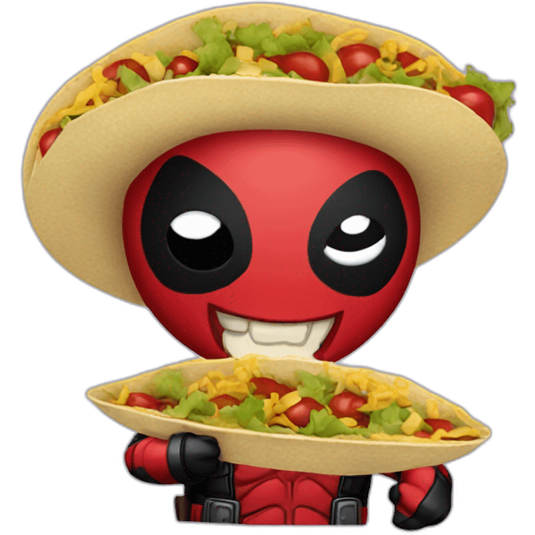 Deadpool eating tacos  emoji