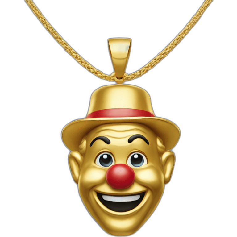 gold clown pendant emoji