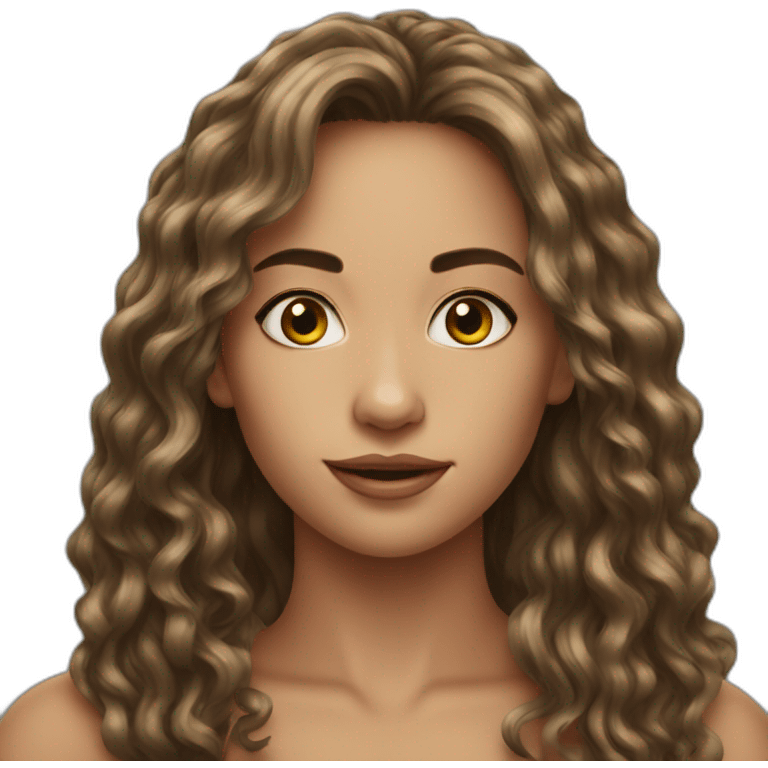 expressive beauty long hair women emoji