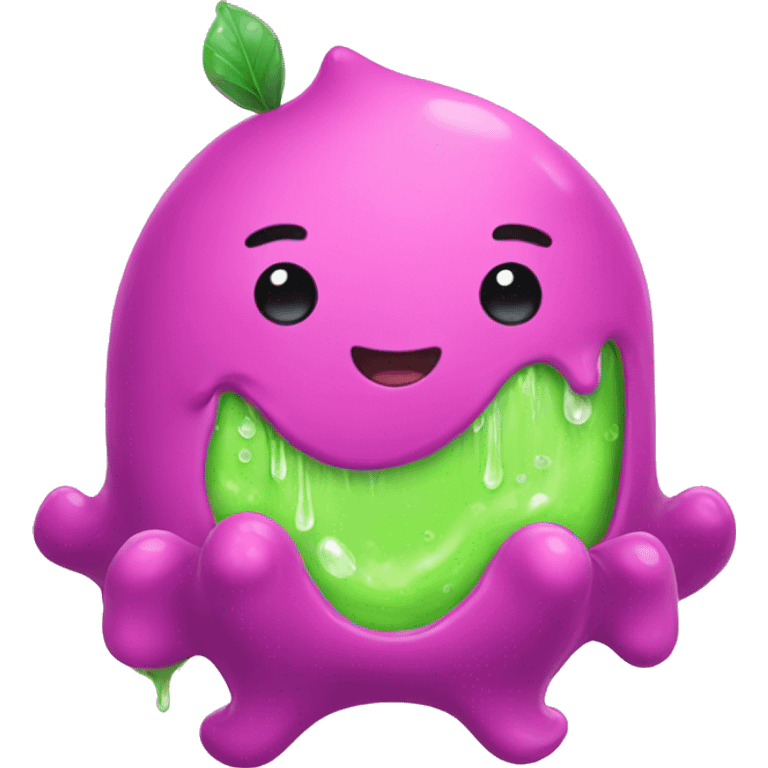 fantasy slime cute in love emoji