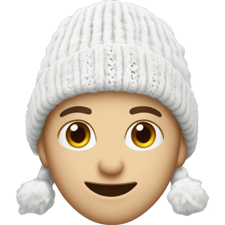 white winter beanie no person emoji