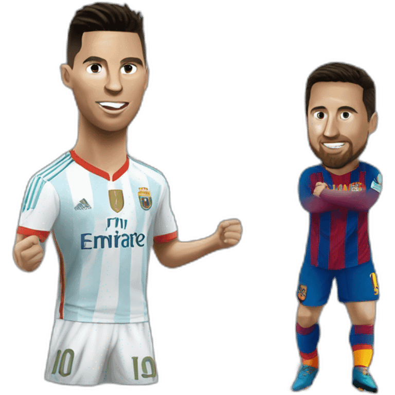 Ronaldo qui tacle messi emoji