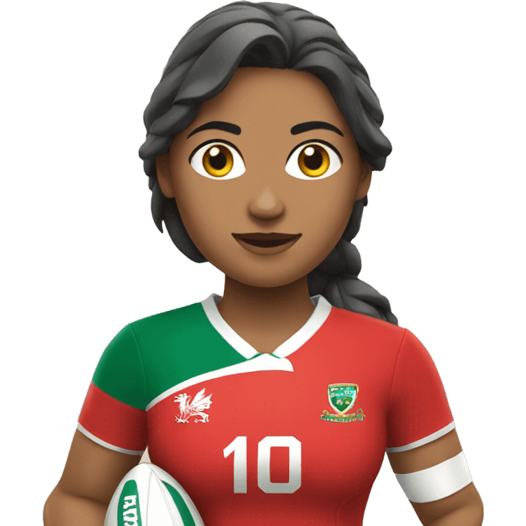 woman playing rugby for wales emoji