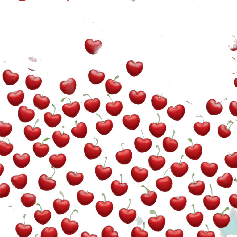 heart shaped cherries emoji