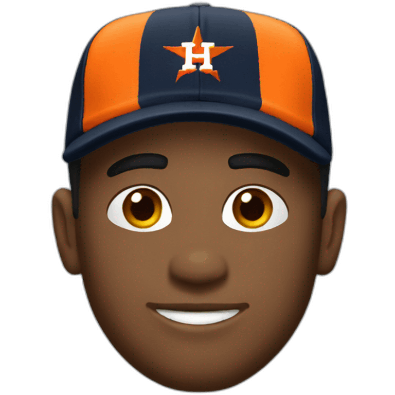 Guy with astros hat on emoji