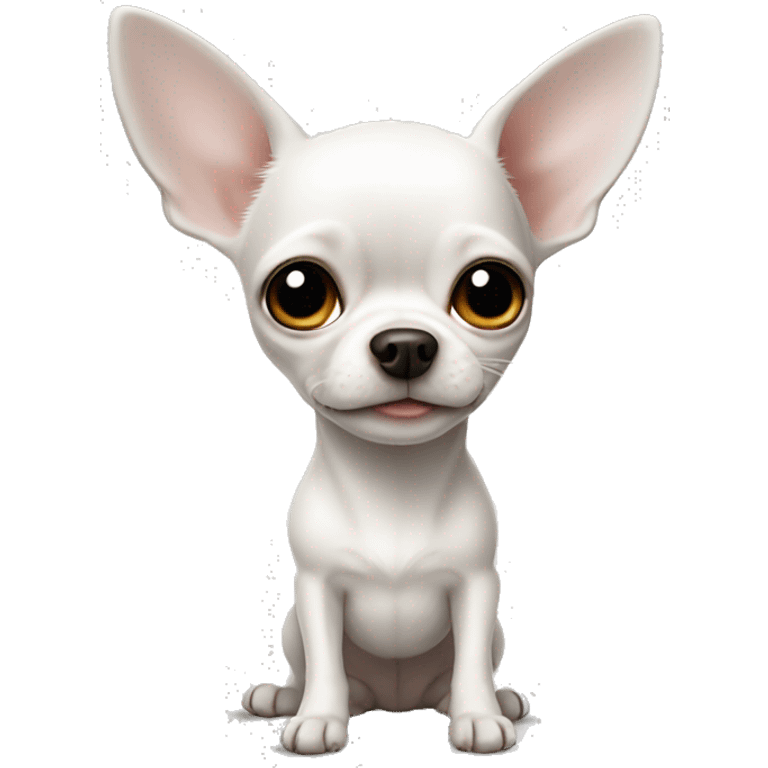 white chihuahua with floppy ears emoji