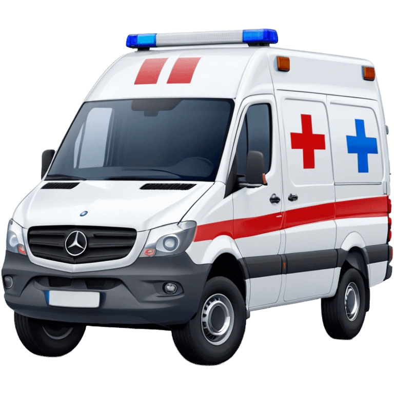 Ambulance - Mercedes-Benz Sprinter (Model Year: 2018) (Iconic Colour: White with red and blue markings) emoji