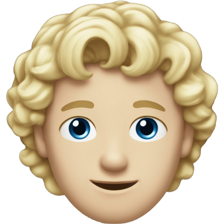 3/4 profile light curl blonde 30yo man blue eyed pale skin emoji