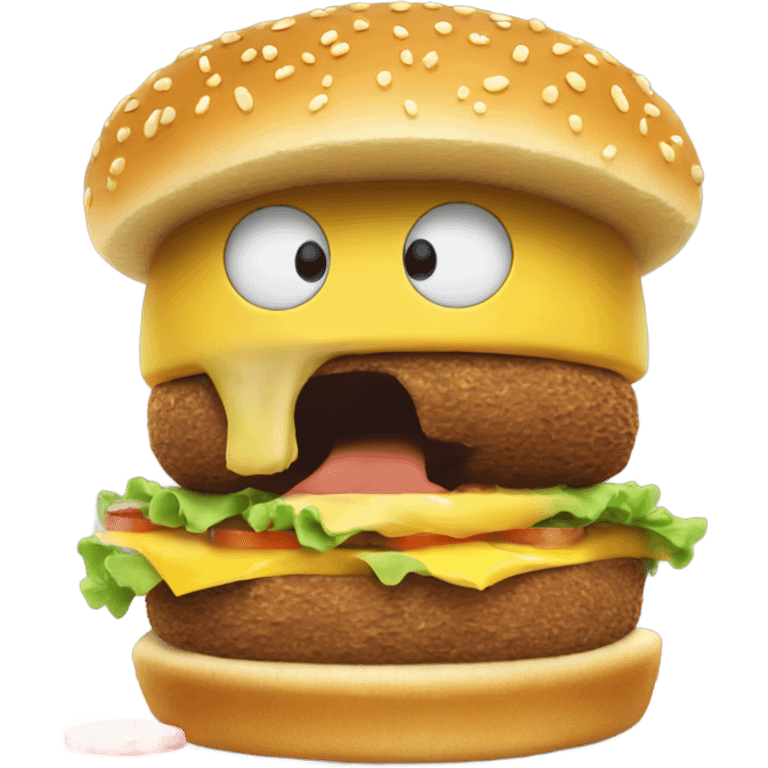 sponge eating a burger emoji