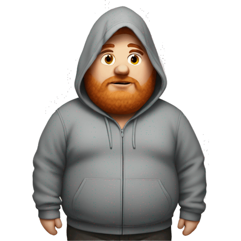 Fat redheaded man in a hoodie emoji