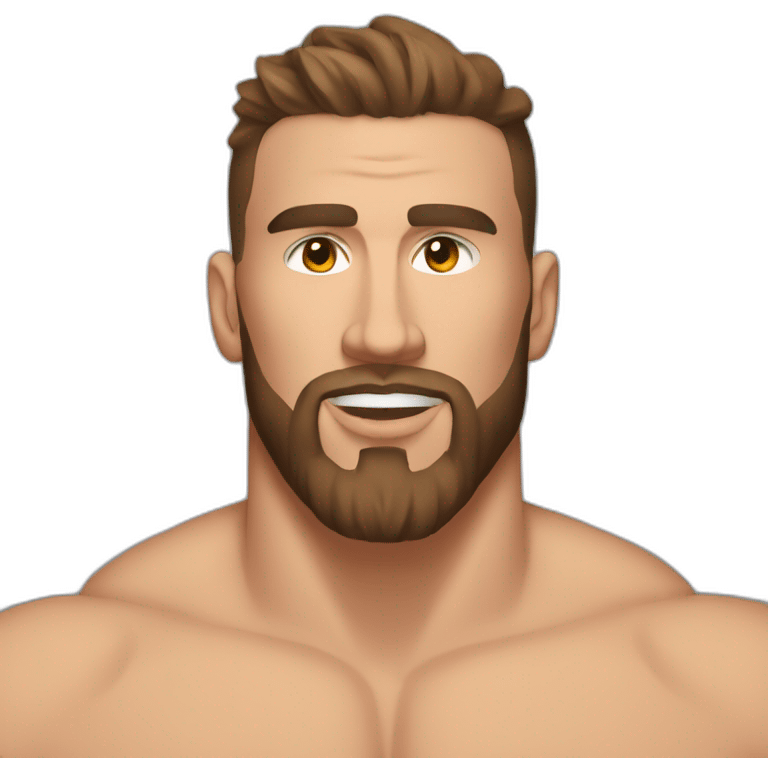 travis kelce no shirt emoji