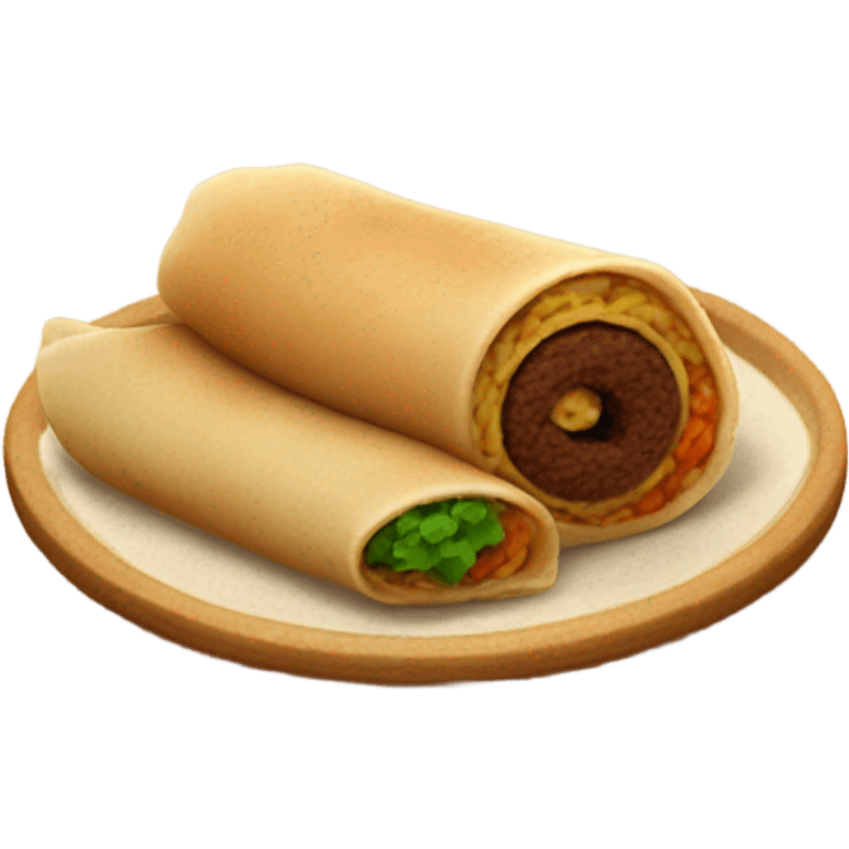 realistic ethiopian injera roll emoji