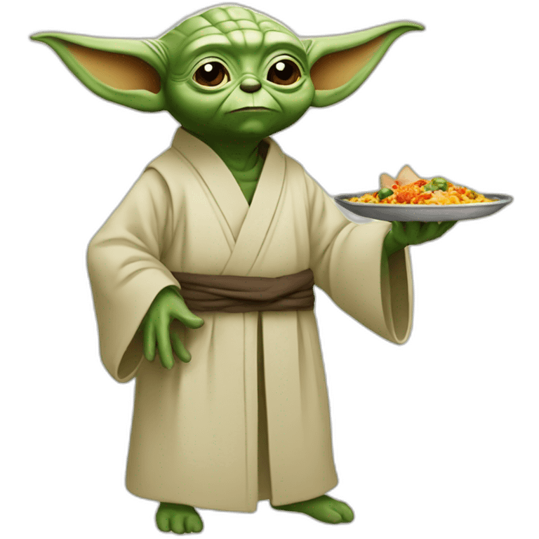 yoda eat paella emoji