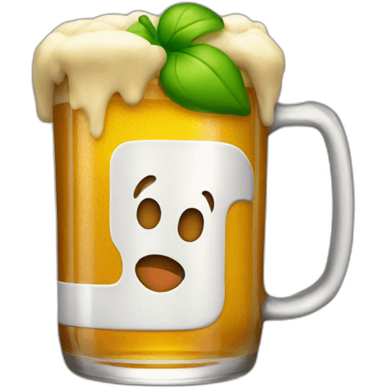 Mario drink beer emoji