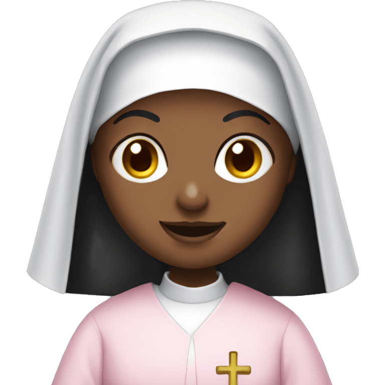 Nun in pink gown emoji