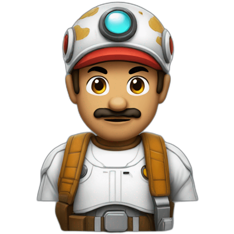 Mario wearing star Wars clothes emoji