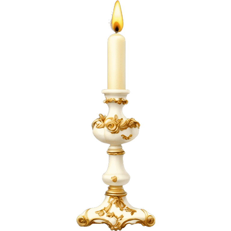 Vintage rococo candle emoji