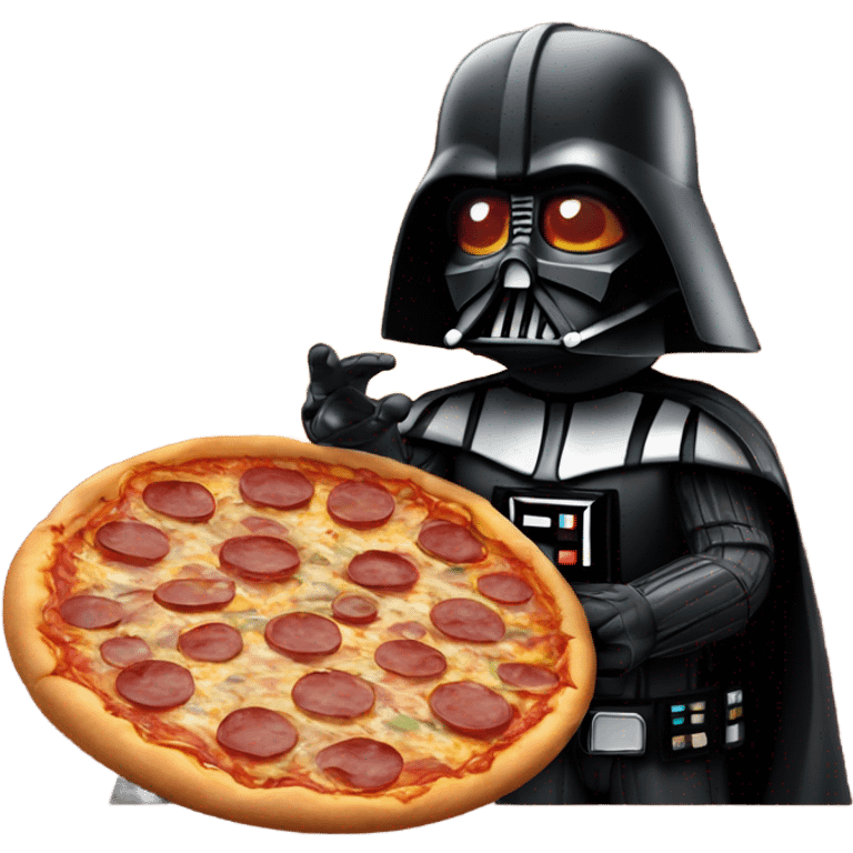 Darthvader with pizza emoji