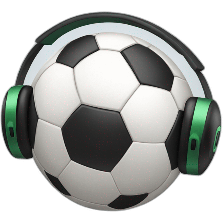 soccer ball with headphones emoji