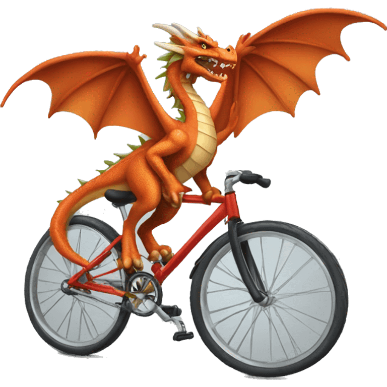 Dragón en bici emoji