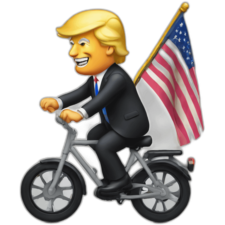 Trump on bike emoji