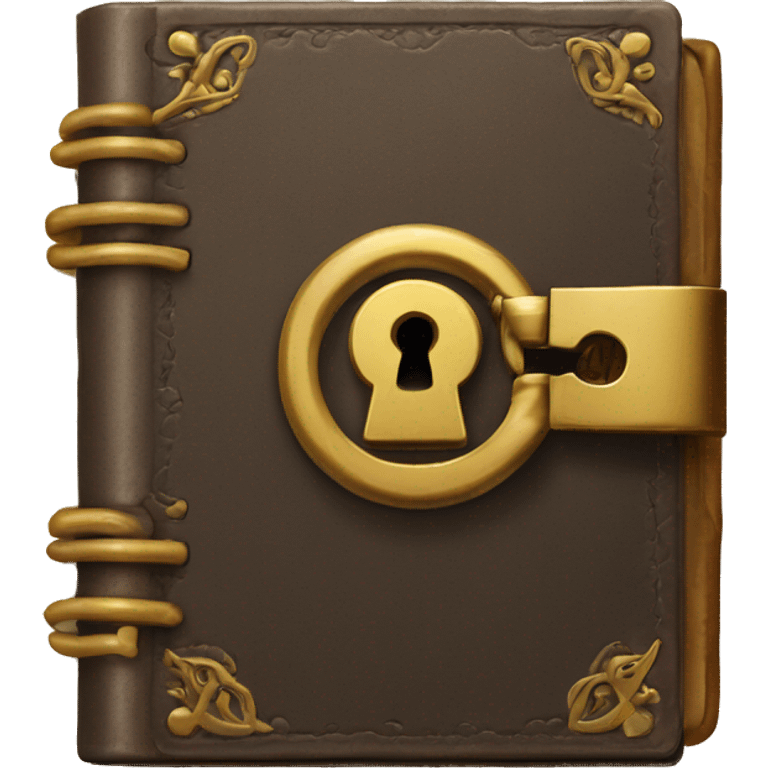 vintage diary with lock and key emoji